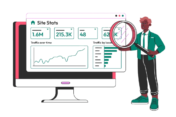 eCommerce Website Design 12 stats reporting